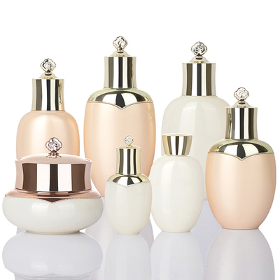 Emas Mewah Unik 50ml Krim Wajah Jar 100ml 120ml 150ml Toner Lotion Botol Perawatan Kulit Setelan Kemasan