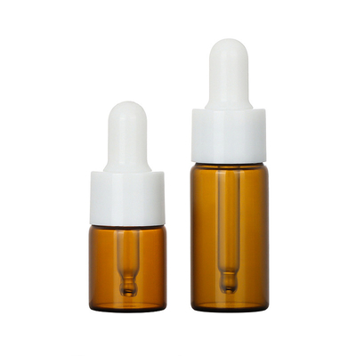 Ukiran Botol Penetes Kosmetik Kapasitas 1oz Amber Clear Round