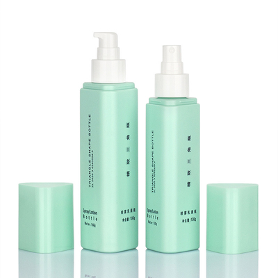 Botol Semprot Kosmetik Segitiga Unik Matte Green Frosted Surface 50 Ml