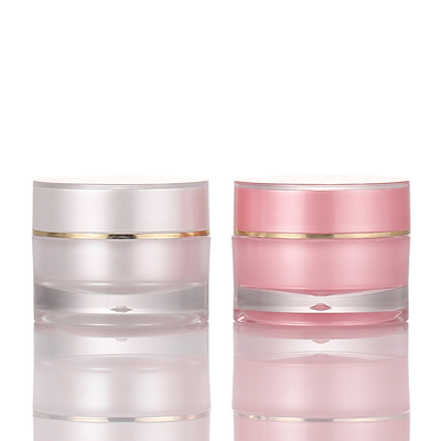 10g 20g 30g Plastik Kemasan Krim Wajah Kosmetik Pink Bulat Pet Kosong Jars