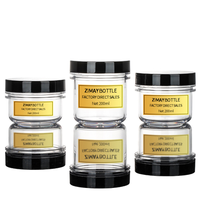 Toples Kemasan Krim 6oz, wadah plastik daur ulang untuk produk kecantikan