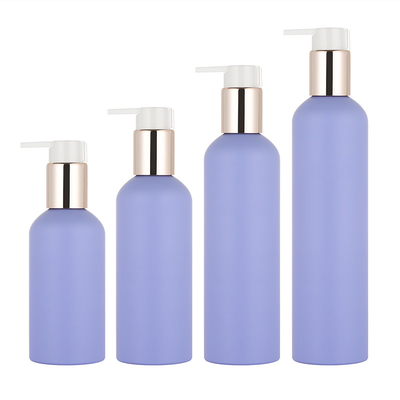 Botol Lotion Kosmetik Bulat Silinder Ungu 150ml 250ml 300ml POMPA SPRAYER