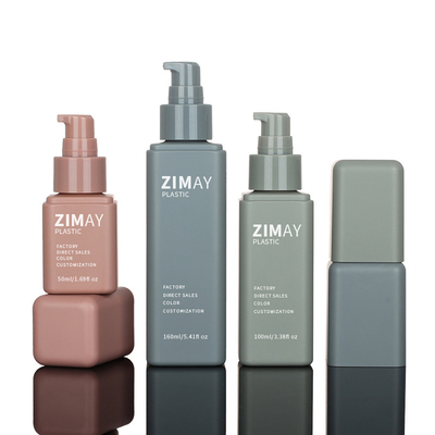 Grosir 50ml 100ml 150ml Frosted Square Rectangle Lotion Rambut Kutikula Minyak Krim Semprot Botol