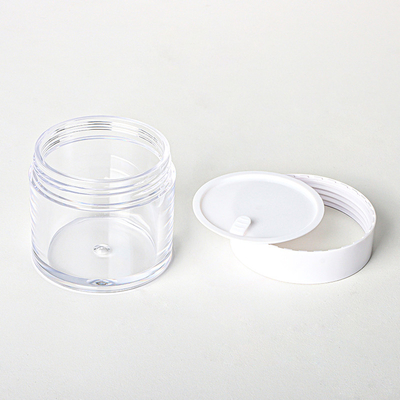 Clear double wall custom 15g 20g 30g 80g mini botol krim bawah bentuk bulat kosong