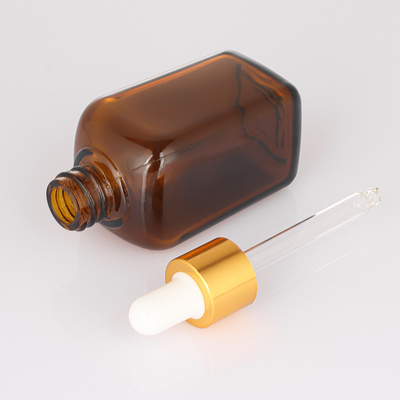 50ml Penetes Kosong Serum Wadah Kosmetik Minyak Rambut Logo Kustom Botol Kaca Serum