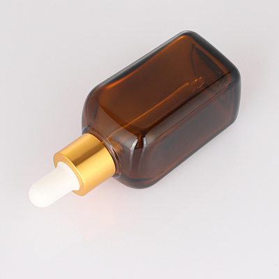 50ml Transparan square amber skin care eyelash fashion desain menarik serum botol penetes kosong