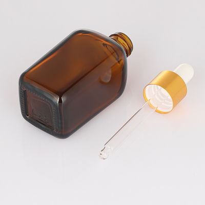 50ml Penetes Kosong Serum Wadah Kosmetik Minyak Rambut Logo Kustom Botol Kaca Serum
