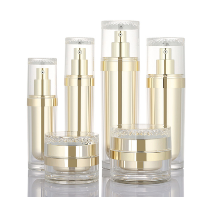 30ml 50ml 100ml 120ml plastik akrilik kecantikan makeup kosmetik lotion botol 50g wadah krim mewah perawatan kulit set