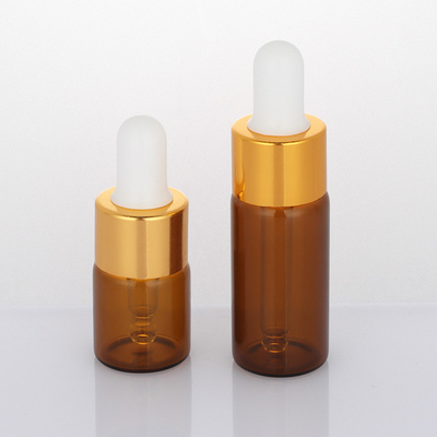 Buram 5ml 10ml Botol Kosmetik Kosong Botol Serum Amber Penetes Wajah Bulat
