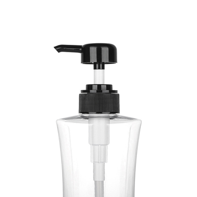 Botol Lotion Kosmetik Bulat Silinder Transparan 400ML 600ML Black Pump
