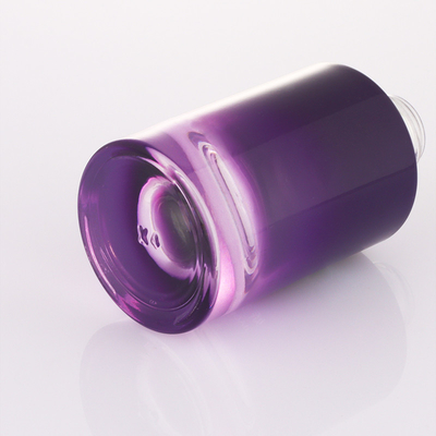 Desain baru kecil ombre ungu putih pompa 30ml botol penetes wadah serum kosong