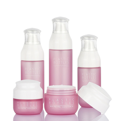Kemasan Kosmetik Perawatan Kulit Pink Mewah set Botol Lotion Krim Wajah 138ml