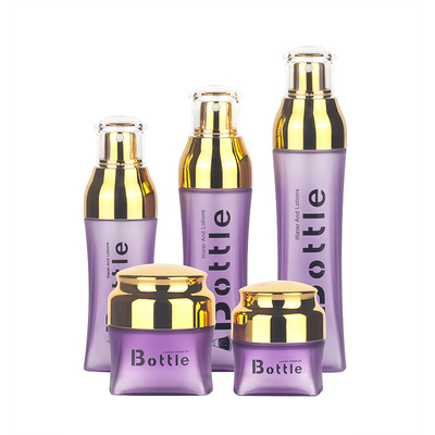 Botol Kemasan Kosmetik Fashion Ungu PET 100g Guci Krim Semprot