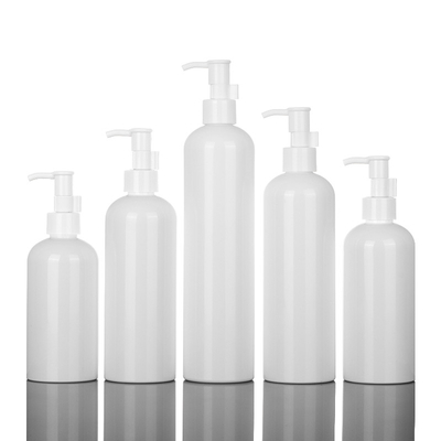 Grosir Kustom PET Scrub Pump Botol Cuci Tubuh Persegi Botol Sampo Plastik