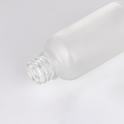 Botol Penetes Minyak Esensial Kaca Putih Matte 30ml Dengan Tutup Perak