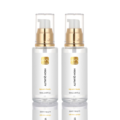 50ml Botol Semprot Losion Kaca Buram Kosong Dengan Kemasan Kosmetik Pompa