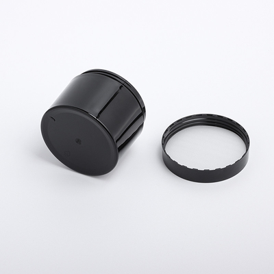 Pabrik grosir kosong Glossy matte black dark pet cosmetic eye face cream jar