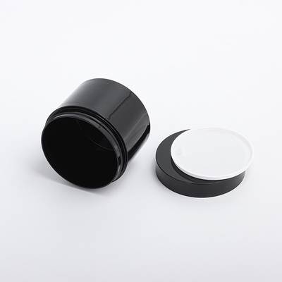 Pabrik grosir kosong Glossy matte black dark pet cosmetic eye face cream jar