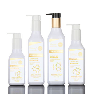 Pompa lotion PET Round baru Botol sampo Gel Mandi dengan botol pompa emas