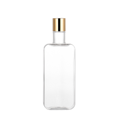 300ml Disc Cap Bottle Transparan Bahan PETG Dapat Didaur Ulang Dengan Tutup Emas