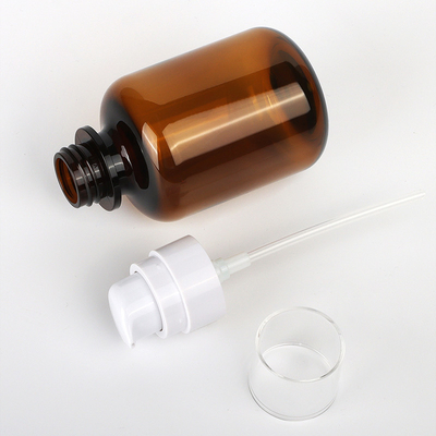 Amber Kosmetik Lotion Kontainer Bepergian Set Krim Botol Semprot Plastik