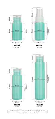 Mist Spray Portable Travel Bottles Set Bahan PET Kapasitas 50ml