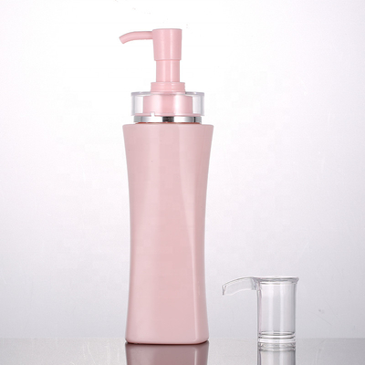 Grosir 350ml 500ml Luxury Pink Square Pengap Isi Ulang Shower Gel Botol Pompa Kosong Body Lotion Container