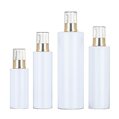 Grosir 120ml 200ml 250ml 500ml Putaran Kosmetik Tubuh Kabut Penyemprot Plastik Semprot Lotion Botol Atas Emas Untuk Membersihkan