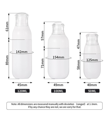 Putih 2 Oz Botol Semprot Plastik Bening Bahan PET Bentuk Bulat untuk Parfum