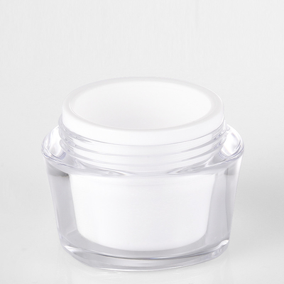 Grosir 15g 30g 50g Akrilik Dinding Ganda Plastik Kosong Kosmetik Tubuh Mentega Krim Wajah Jar Pot Dengan Bibir