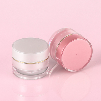 10g 20g 30g Plastik Kemasan Krim Wajah Kosmetik Pink Bulat Pet Kosong Jars