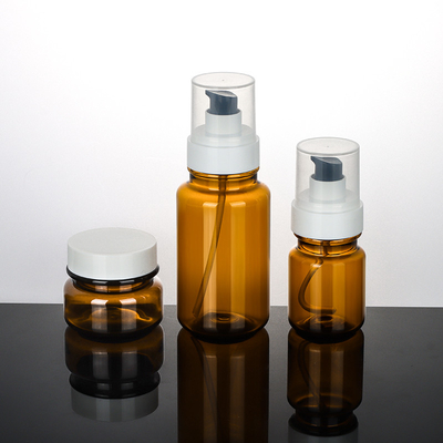 Toples Kosmetik Plastik PET Dengan Tutup Kedap Udara yang Dapat Diisi Ulang