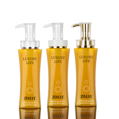 Gold Custom Luxury Body Butter 350ml Plastik Putih Kustom Kosong Kemasan Kosmetik Botol Lotion Shampoo