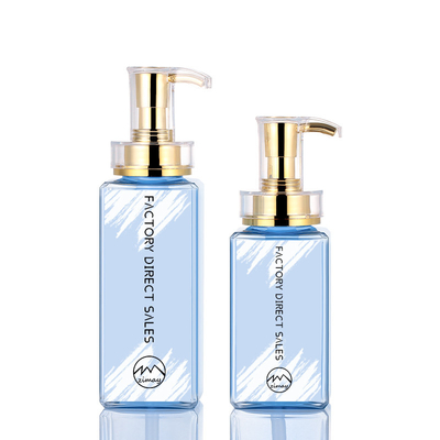 Botol Lotion Kosmetik Hot Stamping Dengan Pompa 61mm Lebar ODM Tersedia