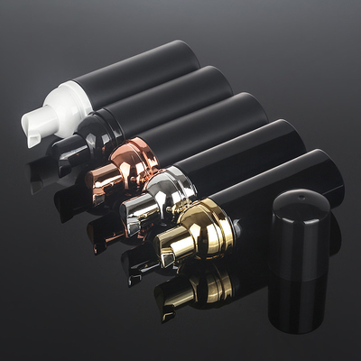 Botol Pompa Busa Hitam 2 Oz Bening 130mm Tinggi 35.5mm Diameter