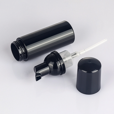 Botol Pompa Busa Hitam 2 Oz Bening 130mm Tinggi 35.5mm Diameter