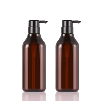 Botol Body Lotion Frosted Amber Dengan Pompa Multiaplikasi 1000ML