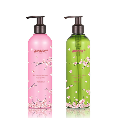 Botol Lotion Kosmetik bulat, botol lotion tubuh kosong 54mm Hijau 300ML