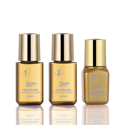 15ml Botol Kosong Perjalanan Set Warna Emas OEM Tersedia Untuk Perawatan Kulit