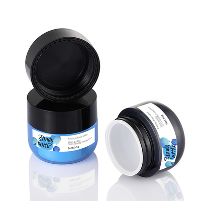 Jar Kemasan Krim Hitam Isi Ulang Dapat Digunakan Kembali Untuk Lotion Dan Krim 4 Oz
