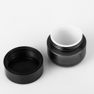 Jar Kemasan Krim Hitam Isi Ulang Dapat Digunakan Kembali Untuk Lotion Dan Krim 4 Oz